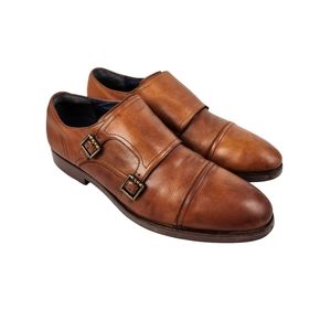 Cole Haan Harrison Grand Cap Toe Monk Strap Brown Leather Loafers Men's Size 12